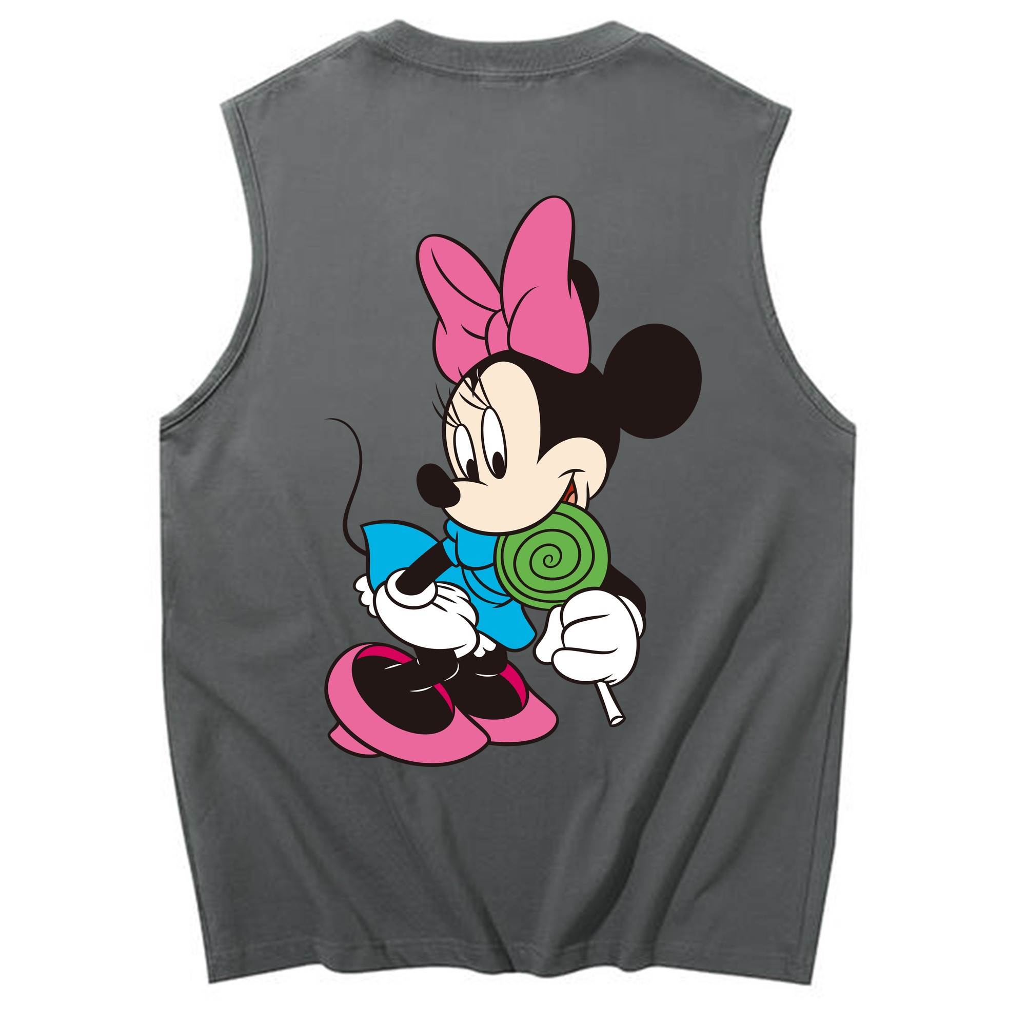 ミッキーマウス Mickey Mouse コットン100％タンクトップ（背面プリント）